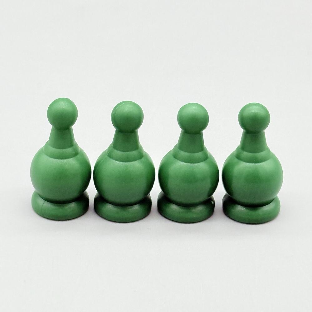 Parcheesi 2015 Royal Edition Board Game Replacement 4 Green Pawns Only
